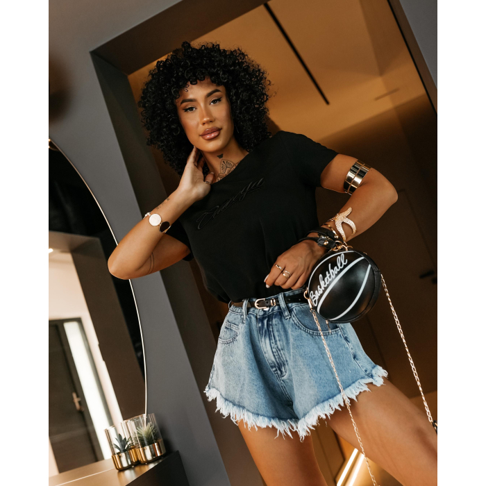 BLUZKA T-SHIRT HAFT OLAVOGA AMARA BLACK