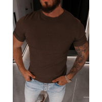 BLUZKA T-SHIRT MĘSKI FIT OLAVOGA MEN HANDY BROWN