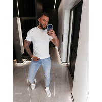 BLUZKA T-SHIRT MĘSKI FIT OLAVOGA MEN HANDY ECRU