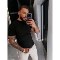 BLUZKA T-SHIRT MĘSKI FIT OLAVOGA MEN HANDY BLACK