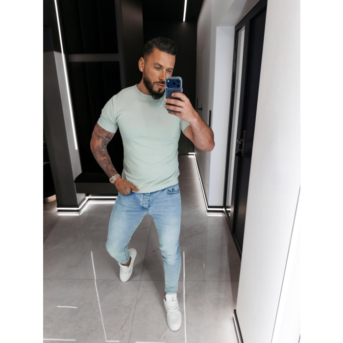 SPODNIE JEANSOWE MĘSKIE DENIM OLAVOGA MEN DOLERI LIGHT BLUE