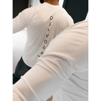 BLUZKA T-SHIRT MĘSKI LONGSLEEVE OLAVOGA MEN MIRE ECRU