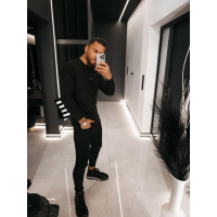 BLUZKA T-SHIRT MĘSKI LONGSLEEVE OLAVOGA MEN MIRE BLACK