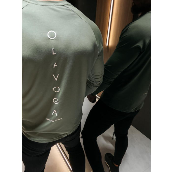 BLUZKA T-SHIRT MĘSKI LONGSLEEVE OLAVOGA MEN MIRE OLIVE
