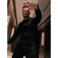 BLUZKA T-SHIRT MĘSKI LONGSLEEVE OLAVOGA MEN ZURI BLACK