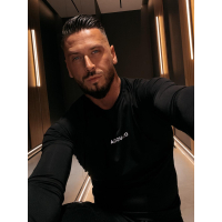 BLUZKA T-SHIRT MĘSKI LONGSLEEVE OLAVOGA MEN ZURI BLACK