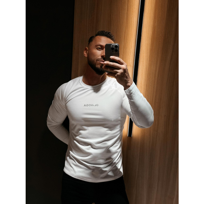 BLUZKA T-SHIRT MĘSKI LONGSLEEVE OLAVOGA MEN ZURI ECRU