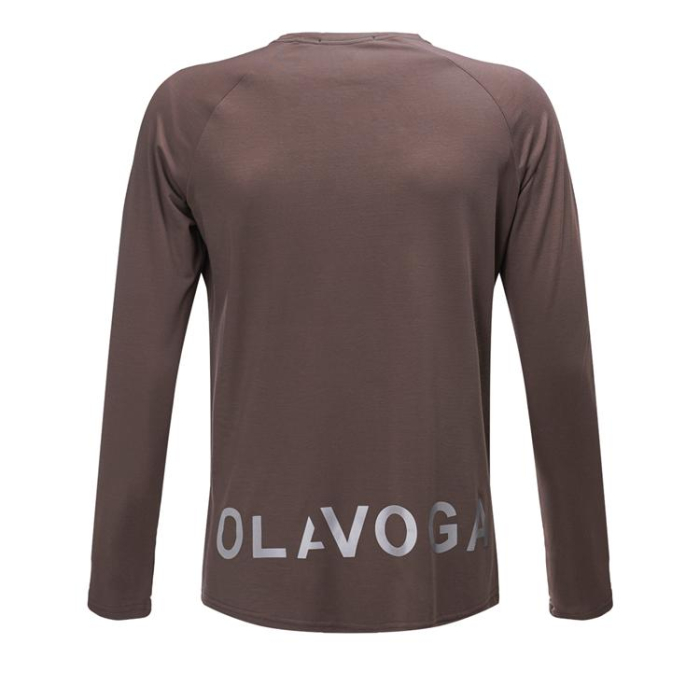 BLUZKA T-SHIRT MĘSKI LONGSLEEVE OLAVOGA MEN ZURI CAPPUCCINO