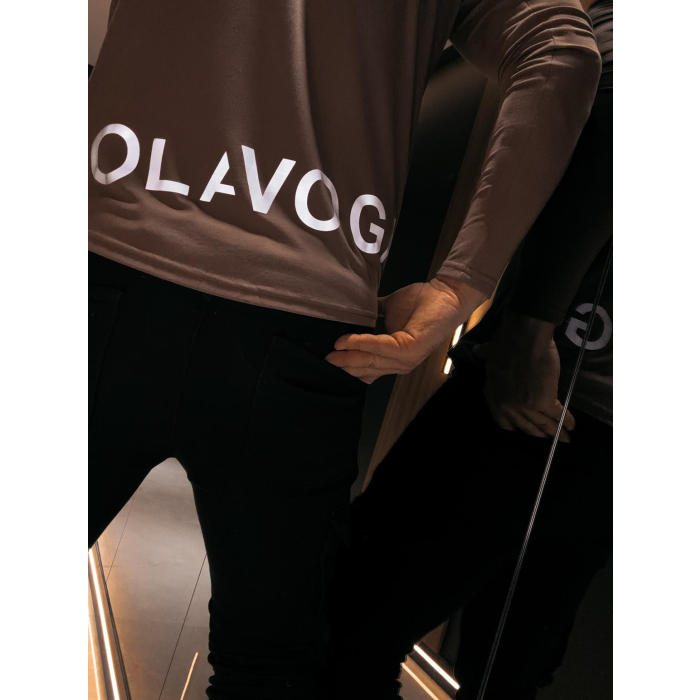 BLUZKA T-SHIRT MĘSKI LONGSLEEVE OLAVOGA MEN ZURI CAPPUCCINO