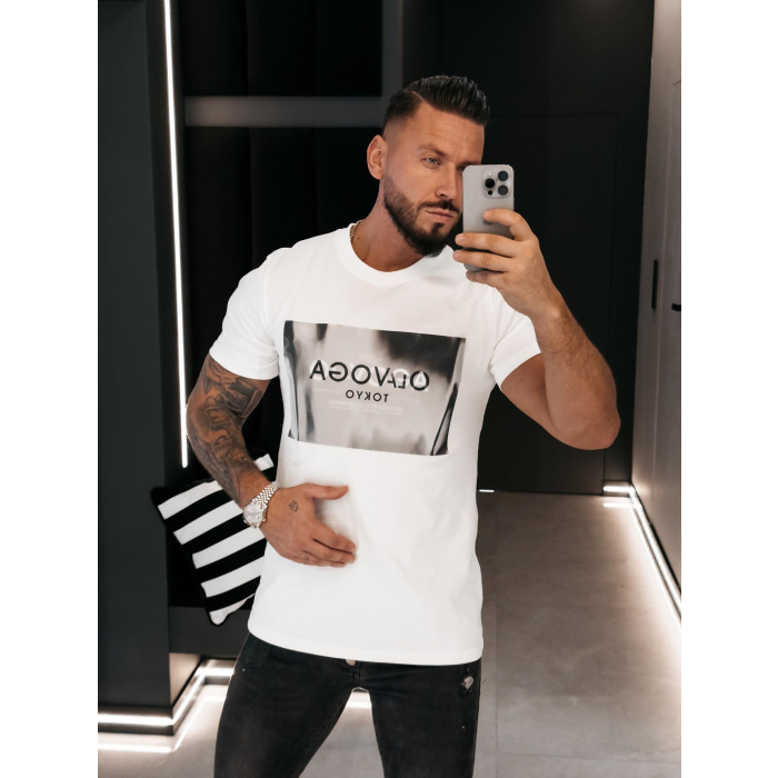BLUZKA T-SHIRT MĘSKI OLAVOGA MEN ALMAIN ECRU
