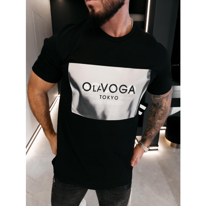 BLUZKA T-SHIRT MĘSKI OLAVOGA MEN ALMAIN BLACK