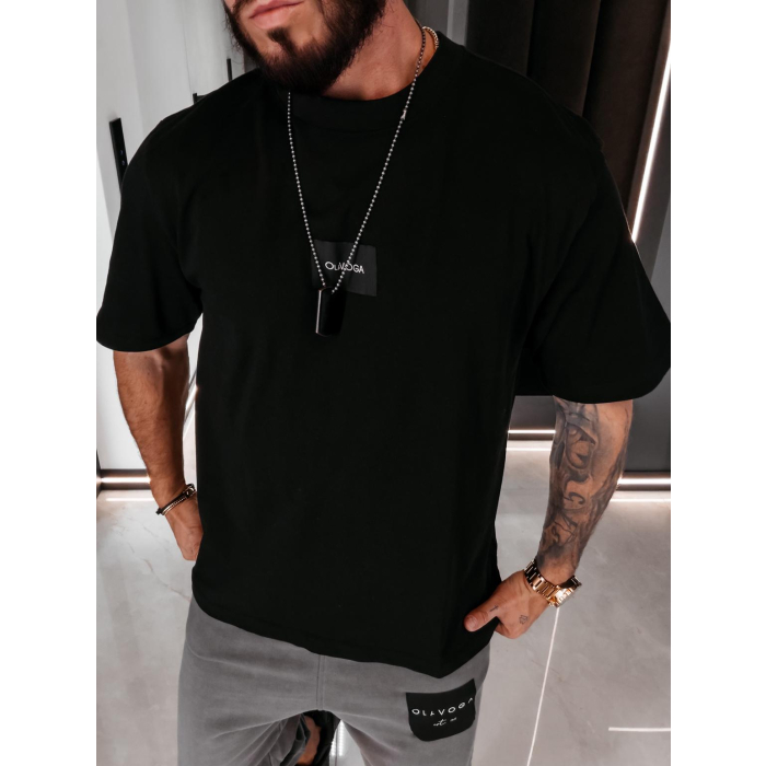 BLUZKA T-SHIRT MĘSKI OLAVOGA MEN BARSON BLACK