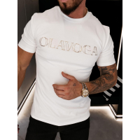 BLUZKA T-SHIRT MĘSKI OLAVOGA MEN BERG ECRU