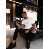 BLUZKA T-SHIRT MĘSKI OLAVOGA MEN BERG ECRU