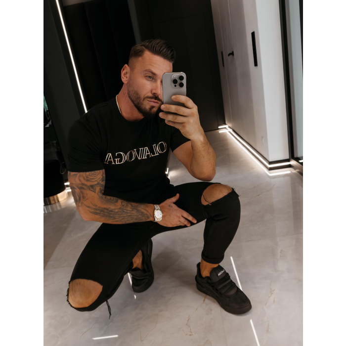 BLUZKA T-SHIRT MĘSKI OLAVOGA MEN BERG BLACK