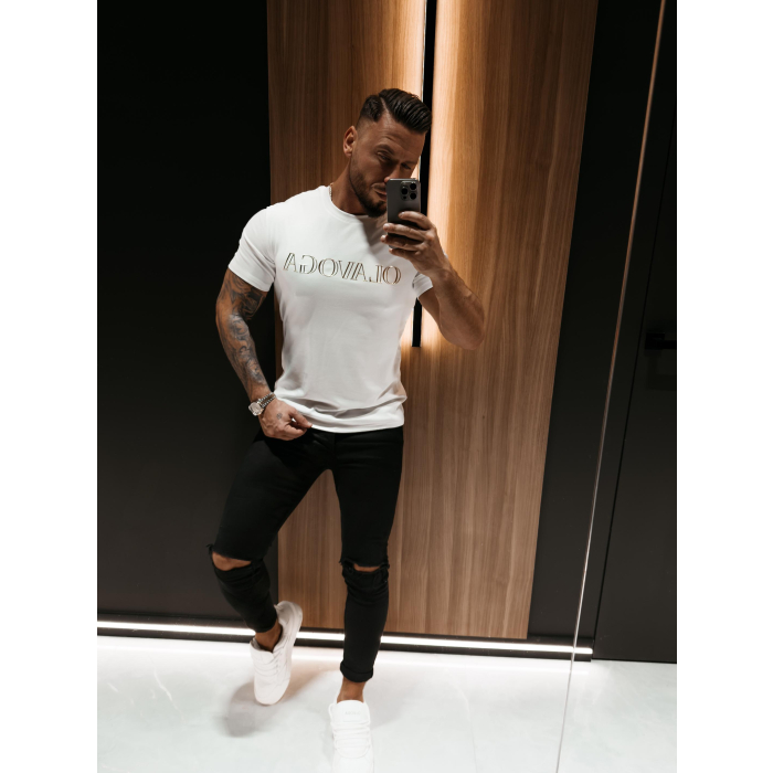 BLUZKA T-SHIRT MĘSKI OLAVOGA MEN BERG ECRU
