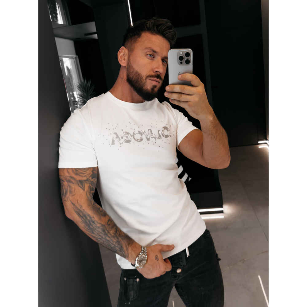 BLUZKA T-SHIRT MĘSKI OLAVOGA MEN BIX ECRU