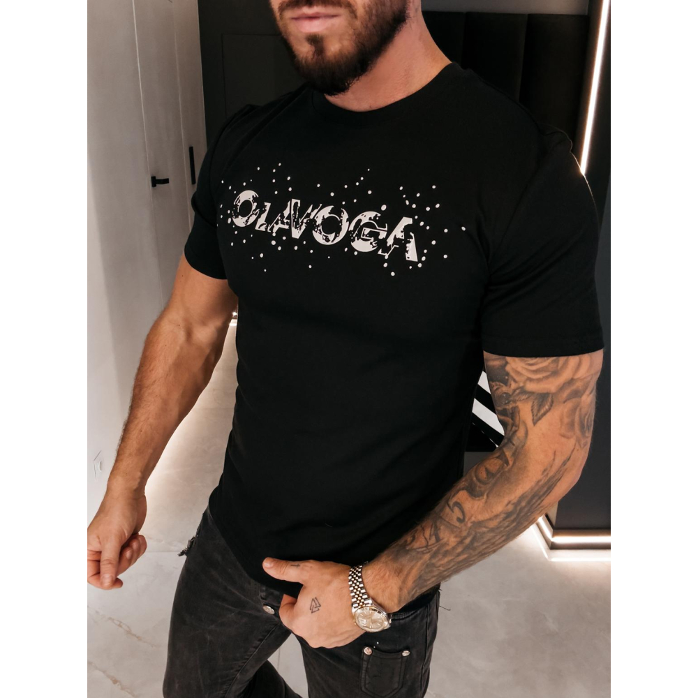 BLUZKA T-SHIRT MĘSKI OLAVOGA MEN BIX BLACK
