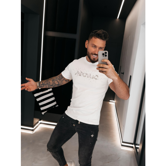 BLUZKA T-SHIRT MĘSKI OLAVOGA MEN BIX ECRU