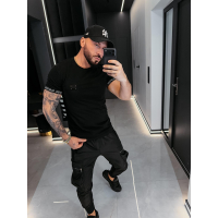 BLUZKA T-SHIRT MĘSKI OLAVOGA MEN BUGY BLACK