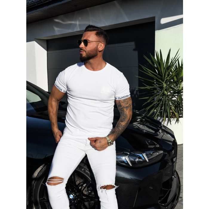 BLUZKA T-SHIRT MĘSKI OLAVOGA MEN BUGY ECRU