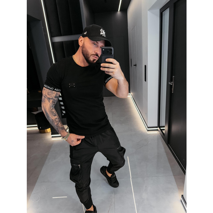BLUZKA T-SHIRT MĘSKI OLAVOGA MEN BUGY BLACK