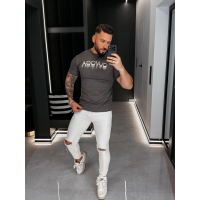 BLUZKA T-SHIRT MĘSKI OLAVOGA MEN CUON GRAFIT