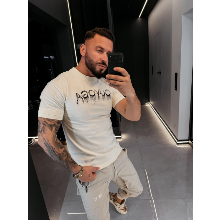 BLUZKA T-SHIRT MĘSKI OLAVOGA MEN CUON BEIGE