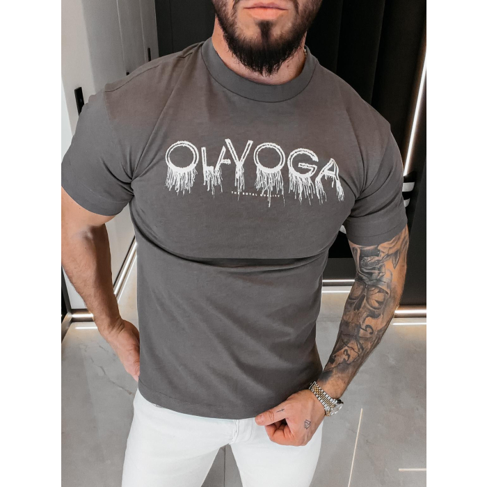 BLUZKA T-SHIRT MĘSKI OLAVOGA MEN CUON GRAFIT