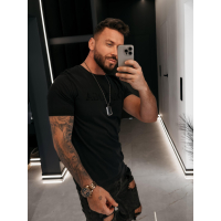 BLUZKA T-SHIRT MĘSKI OLAVOGA MEN KAAR BLACK