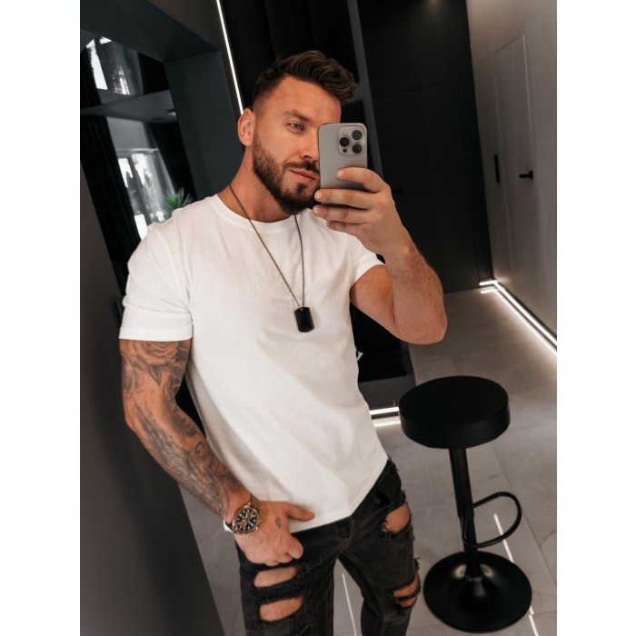 BLUZKA T-SHIRT MĘSKI OLAVOGA MEN KAAR ECRU