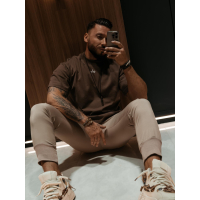 BLUZKA T-SHIRT MĘSKI OLAVOGA MEN NOVAVEON BROWN