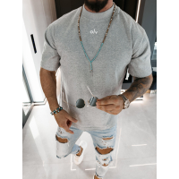 BLUZKA T-SHIRT MĘSKI OLAVOGA MEN NOVAVEON GRAY