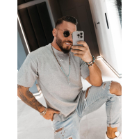 BLUZKA T-SHIRT MĘSKI OLAVOGA MEN NOVAVEON GRAY