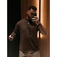 BLUZKA T-SHIRT MĘSKI OLAVOGA MEN NOVAVEON BROWN
