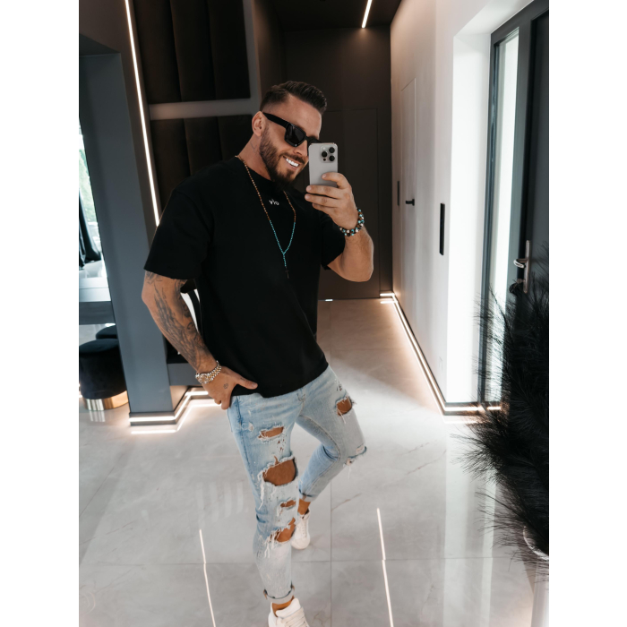 BLUZKA T-SHIRT MĘSKI OLAVOGA MEN NOVAVEON BLACK