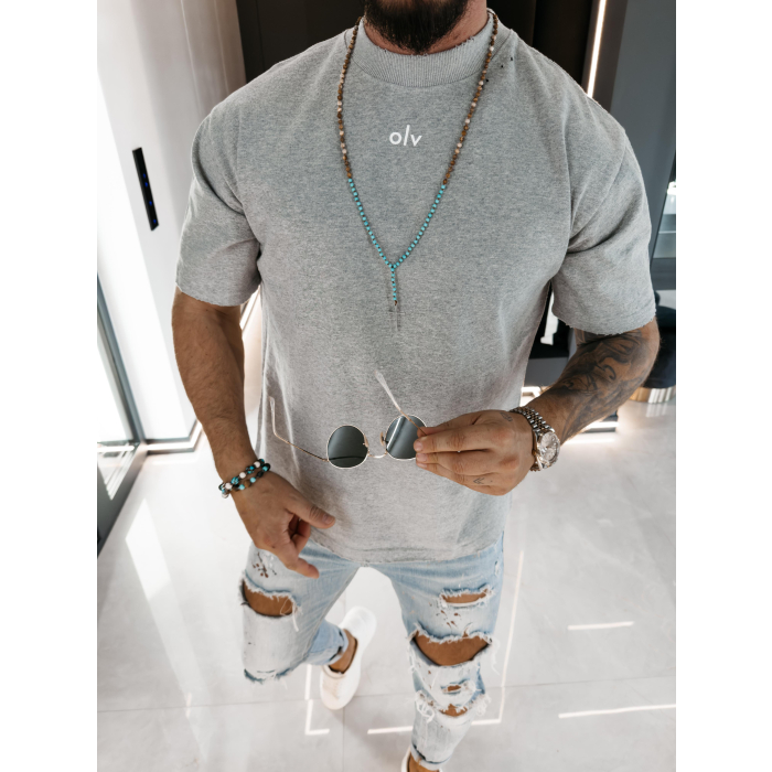 BLUZKA T-SHIRT MĘSKI OLAVOGA MEN NOVAVEON GRAY