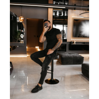 BLUZKA T-SHIRT MĘSKI OLAVOGA MEN RAYSIER BLACK