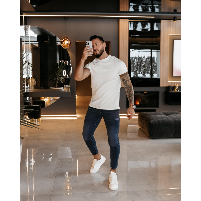 BLUZKA T-SHIRT MĘSKI OLAVOGA MEN RAYSIER ECRU