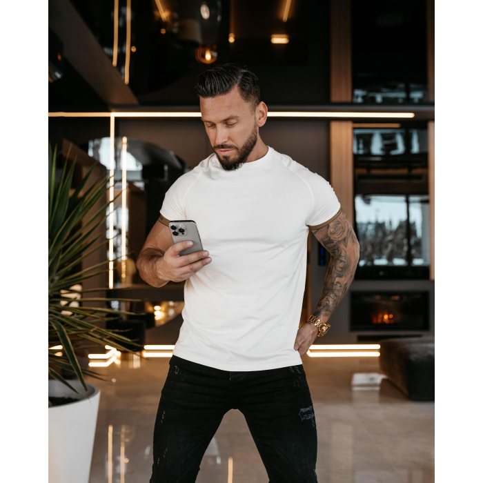 BLUZKA T-SHIRT MĘSKI OLAVOGA MEN RAYSIER ECRU