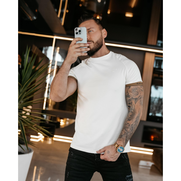 BLUZKA T-SHIRT MĘSKI OLAVOGA MEN RAYSIER ECRU
