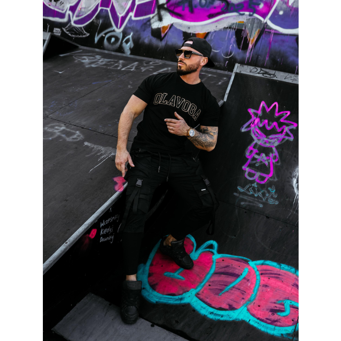 BLUZKA T-SHIRT MĘSKI OLAVOGA MEN ROQA BLACK