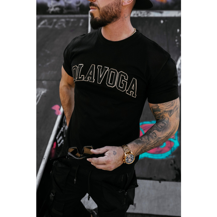 BLUZKA T-SHIRT MĘSKI OLAVOGA MEN ROQA BLACK