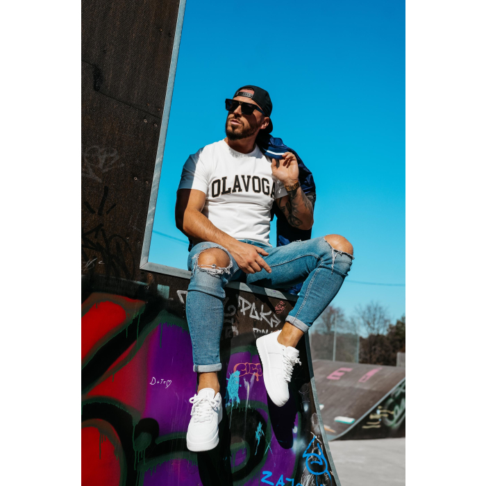 BLUZKA T-SHIRT MĘSKI OLAVOGA MEN ROQA ECRU