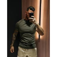 BLUZKA T-SHIRT MĘSKI OLAVOGA MEN SKYJUE KHAKI