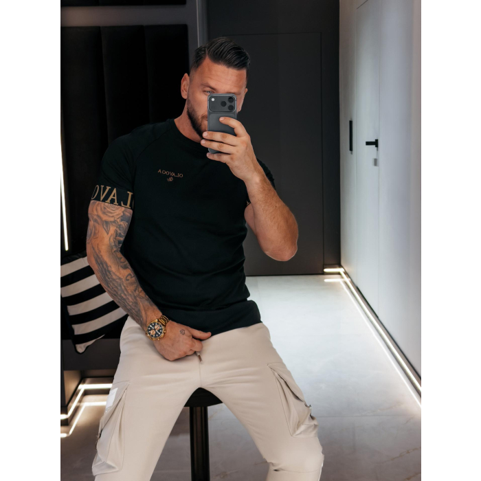 BLUZKA T-SHIRT MĘSKI OLAVOGA MEN SKYJUE BLACK