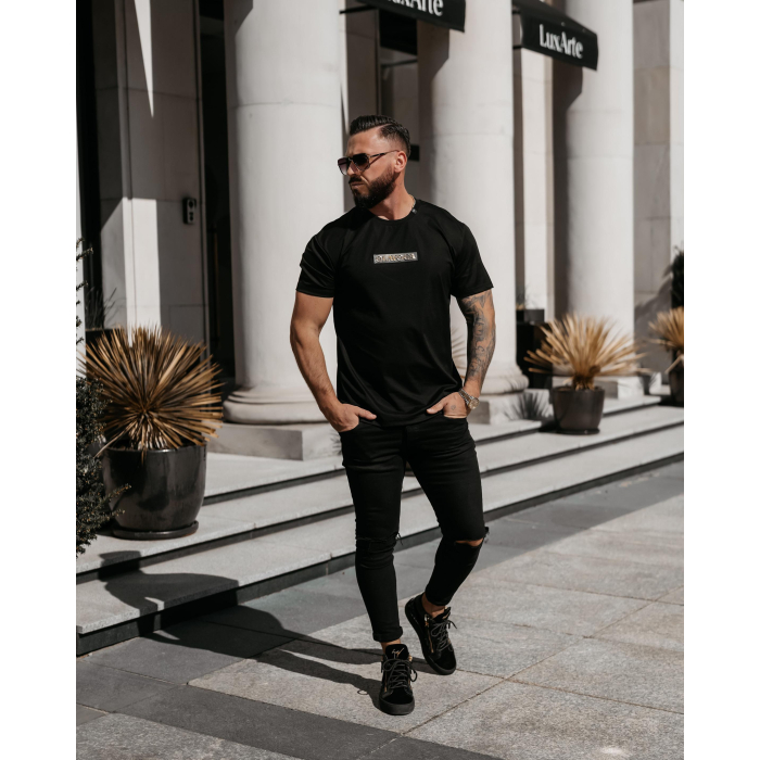 BLUZKA T-SHIRT MĘSKI OLAVOGA MEN SOBRE BLACK