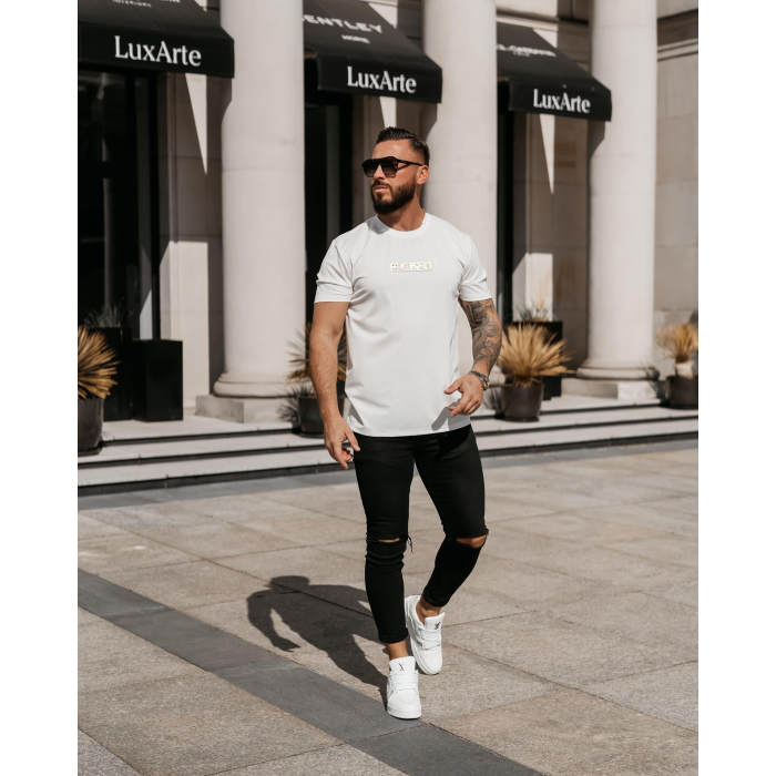 BLUZKA T-SHIRT MĘSKI OLAVOGA MEN SOBRE ECRU