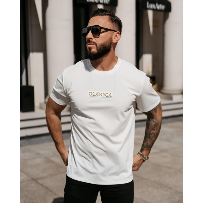 BLUZKA T-SHIRT MĘSKI OLAVOGA MEN SOBRE ECRU
