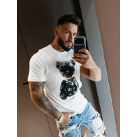 BLUZKA T-SHIRT MĘSKI OLAVOGA MEN TADY ECRU